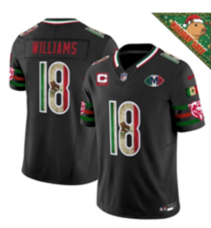 Men 2026 Chicago Bears #18 Williams black 3th generations Nike Limited NFL Jersey style 0055